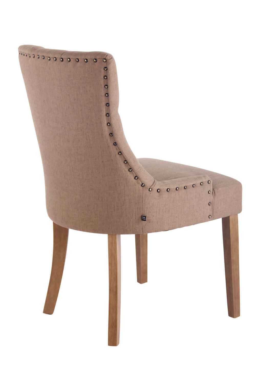 Eetkamerstoel Aberdeen stof taupe,antiek licht taupe
