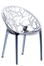 Stapelstoel Crystal grijs grau