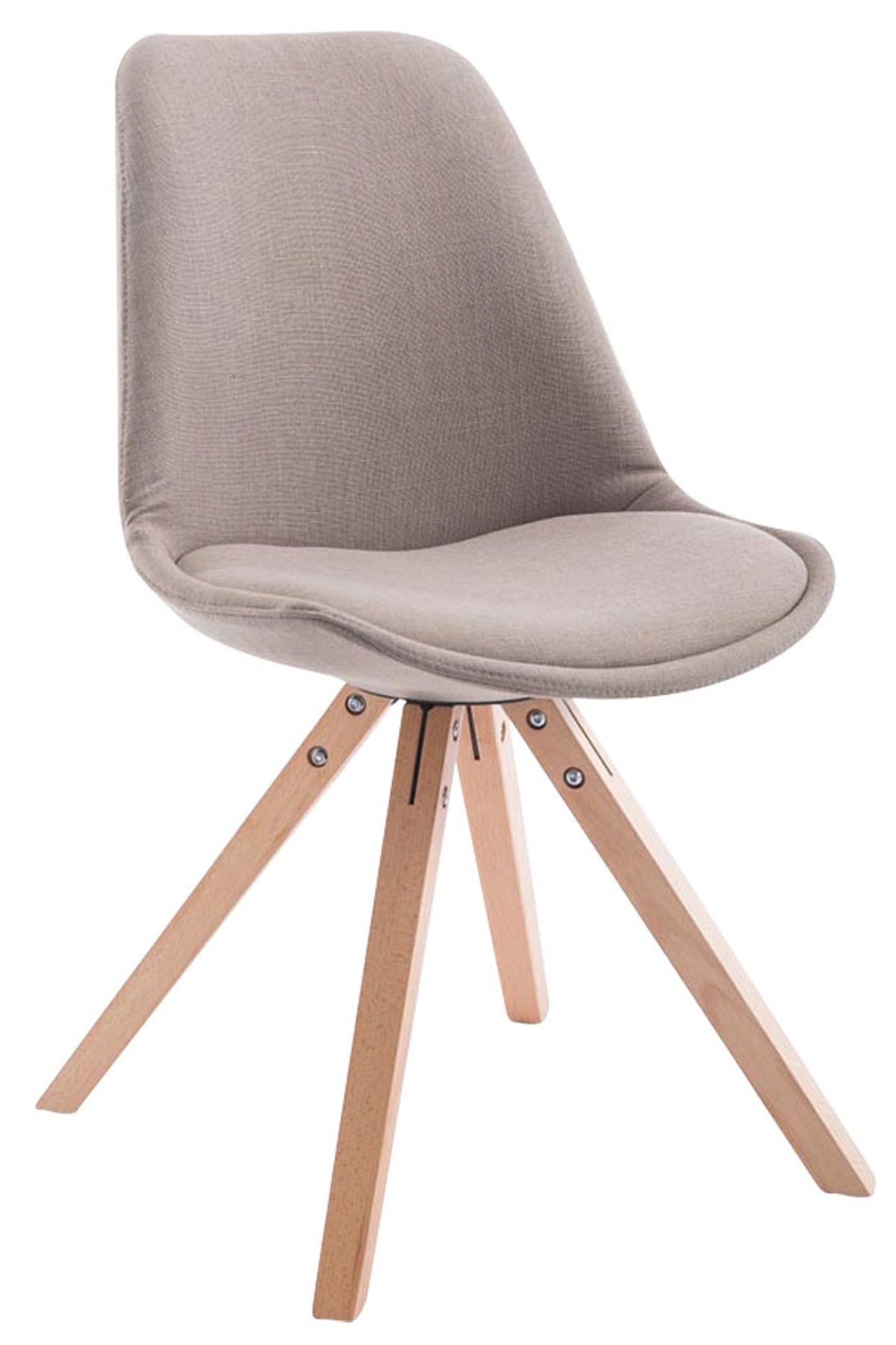 Bezoekersstoel Toulouse Vierkant frame Stof taupe,natura taupe