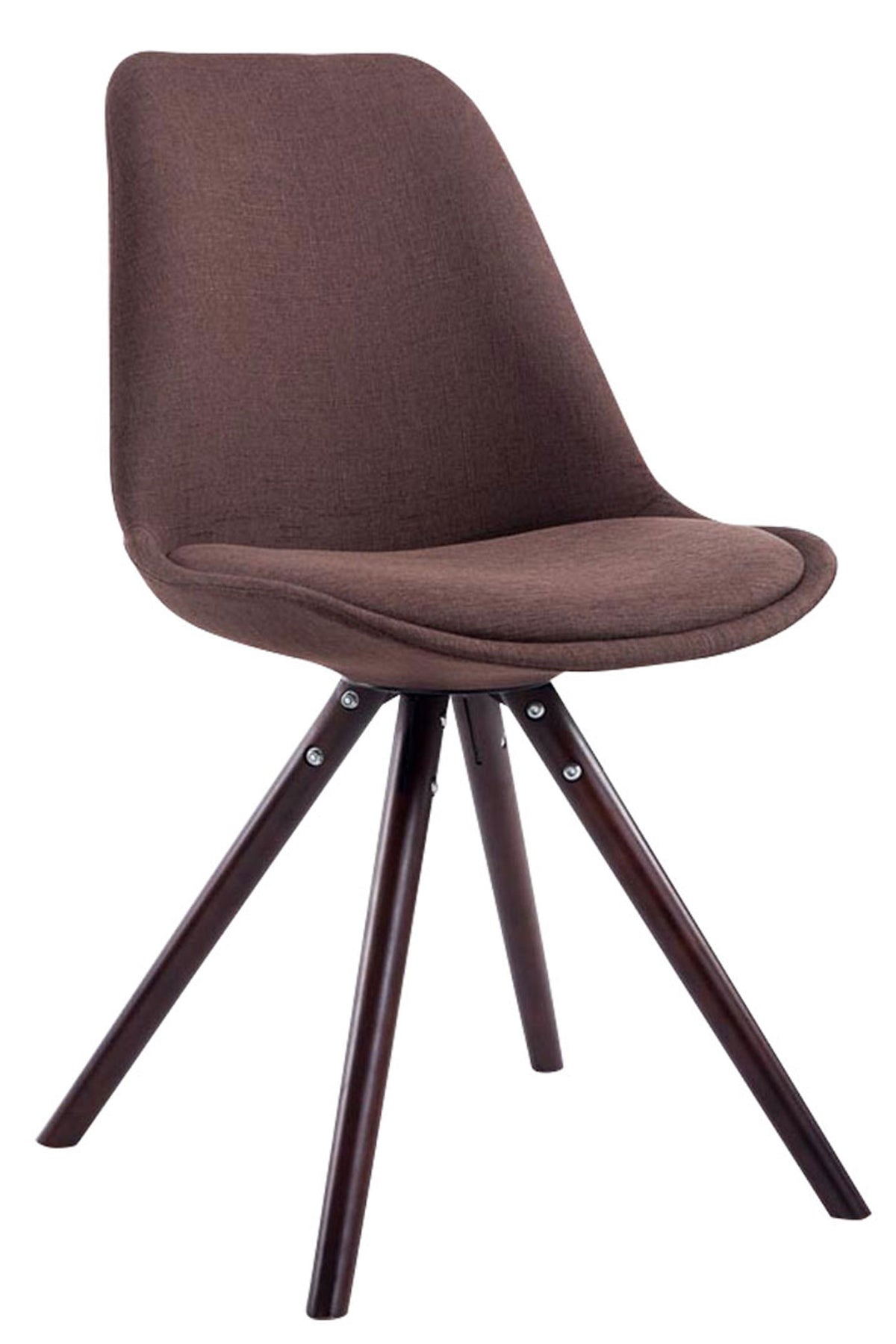 Eetkamerstoel Toulouse Rond frame Stof bruin,cappuccino braun
