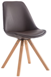 Bezoekersstoel Laval Vierkant natura,bruin braun