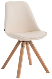 Bezoekersstoel Laval Vierkant natura,creme creme