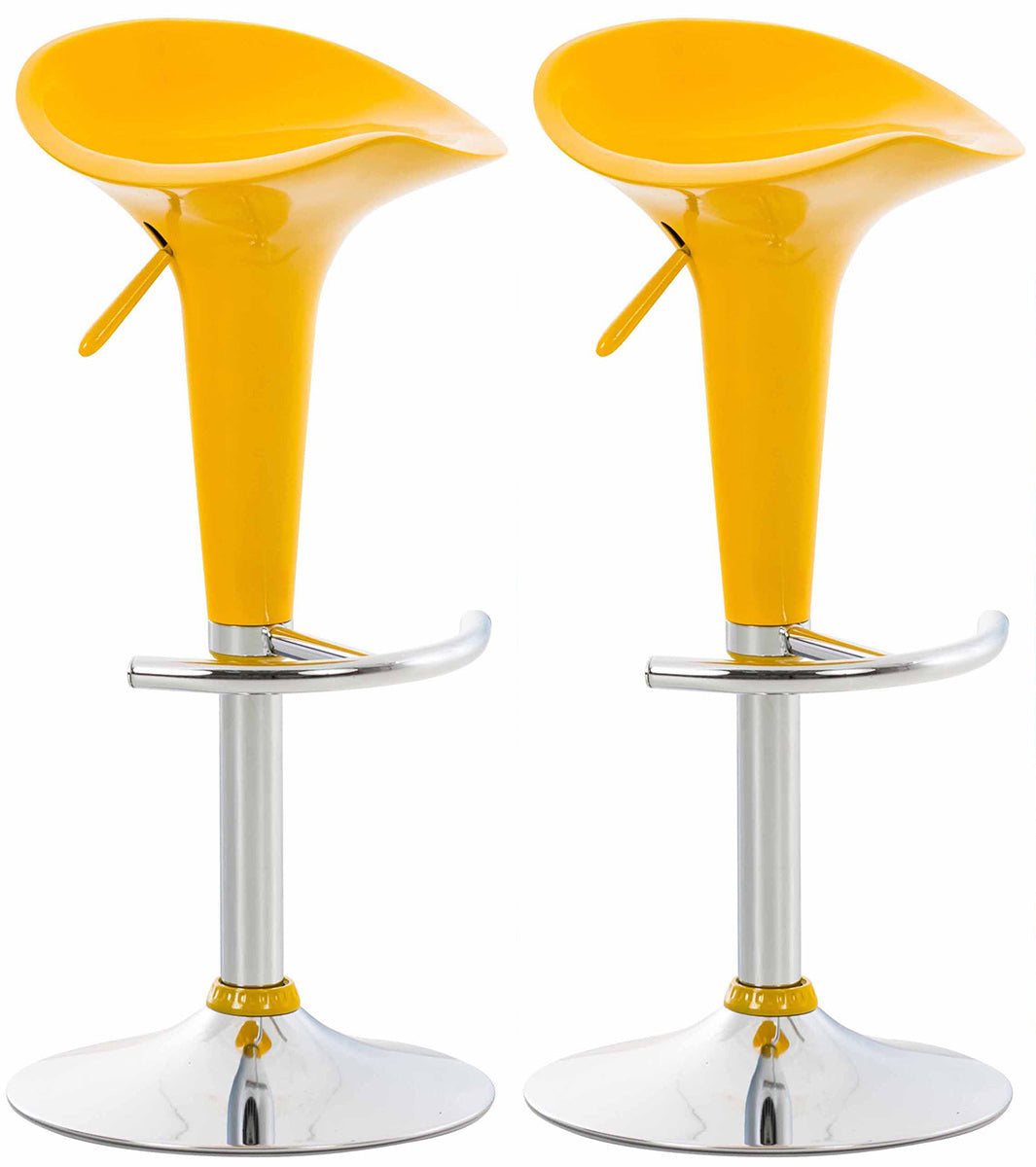 Set van 2 barkrukken Saddle geel gelb