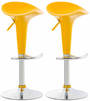 Set van 2 barkrukken Saddle geel gelb