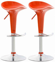 Set van 2 barkrukken Saddle oranje orange