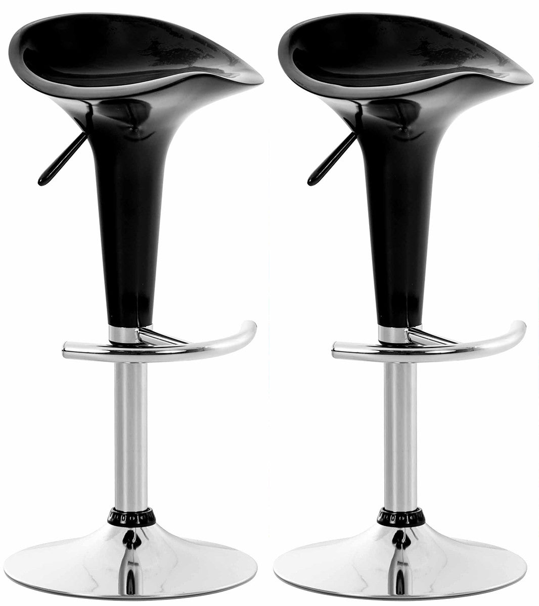 Set van 2 barkrukken Saddle zwart schwarz
