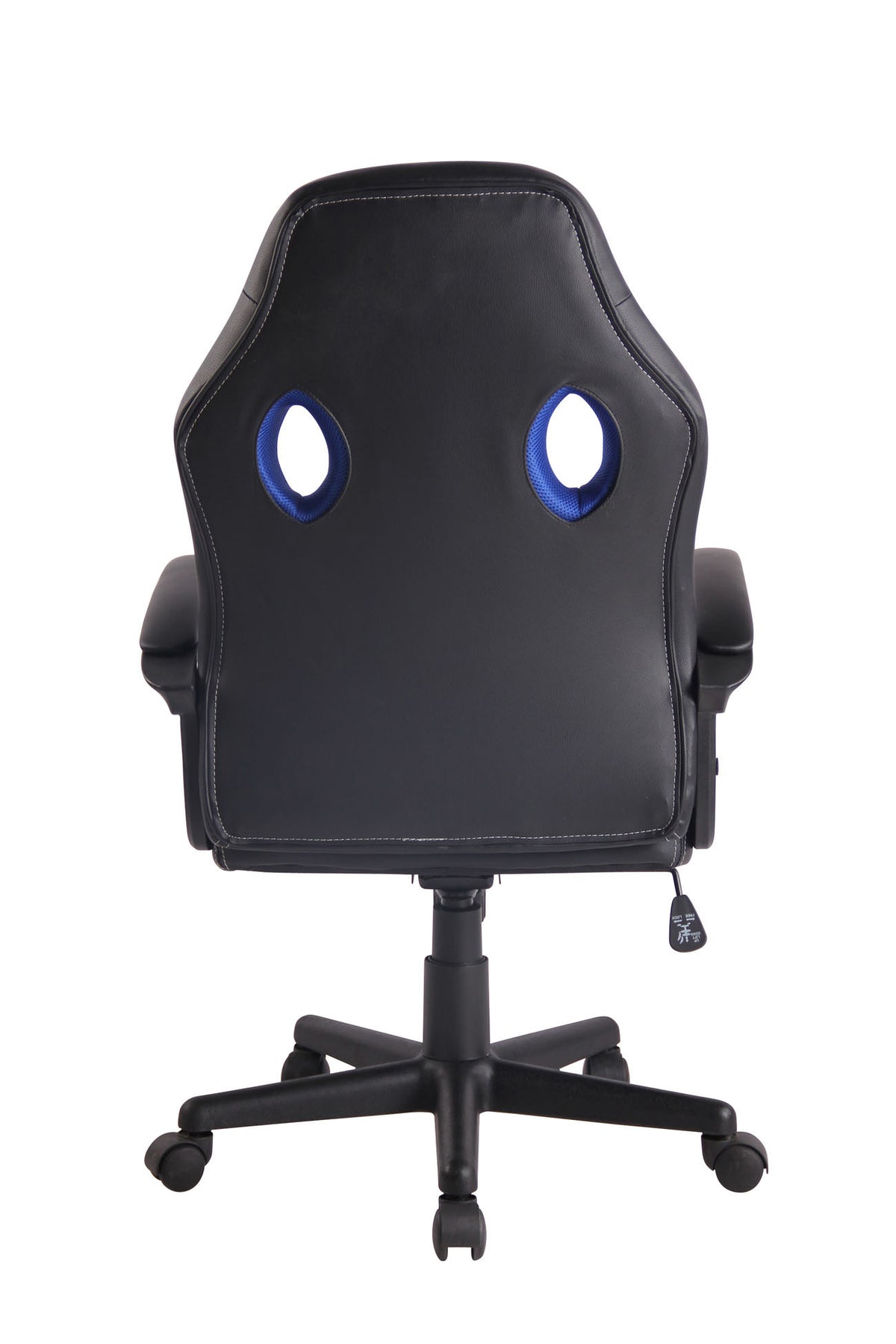 Bureaustoel Elbing Kunstleer zwart/blauw schwarz/blau