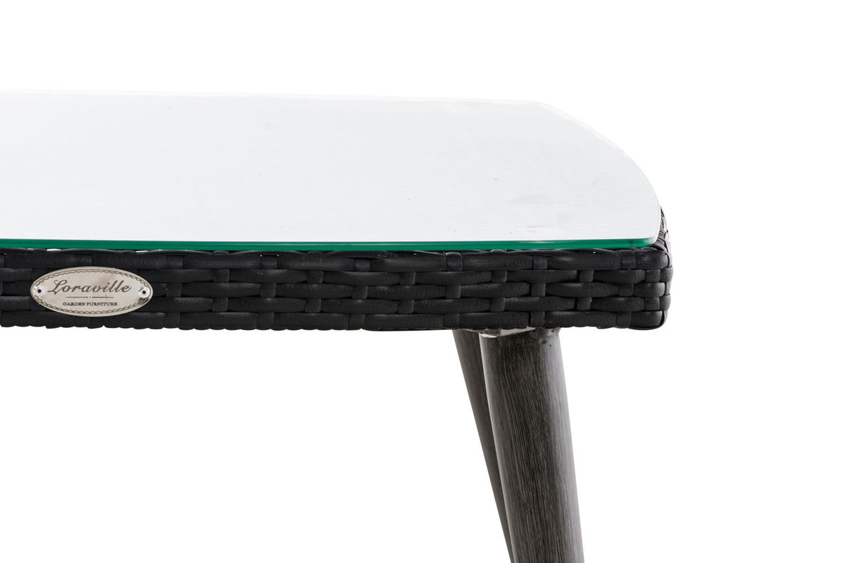 Tafel Ameland vlak rotan zwart,35 cm schwarz