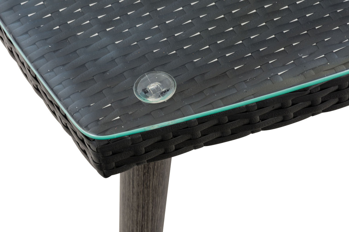 Tafel Ameland vlak rotan zwart,35 cm schwarz