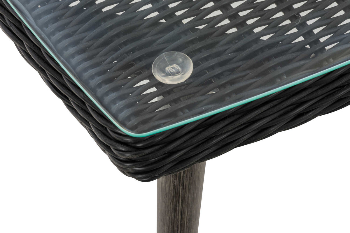 Tafel Ameland rond rotan zwart,35 cm schwarz