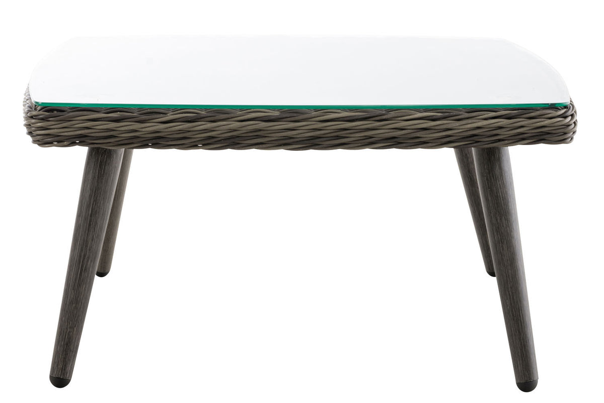 Tafel Ameland rond rotan grijs gevlekt,35 cm grau-meliert
