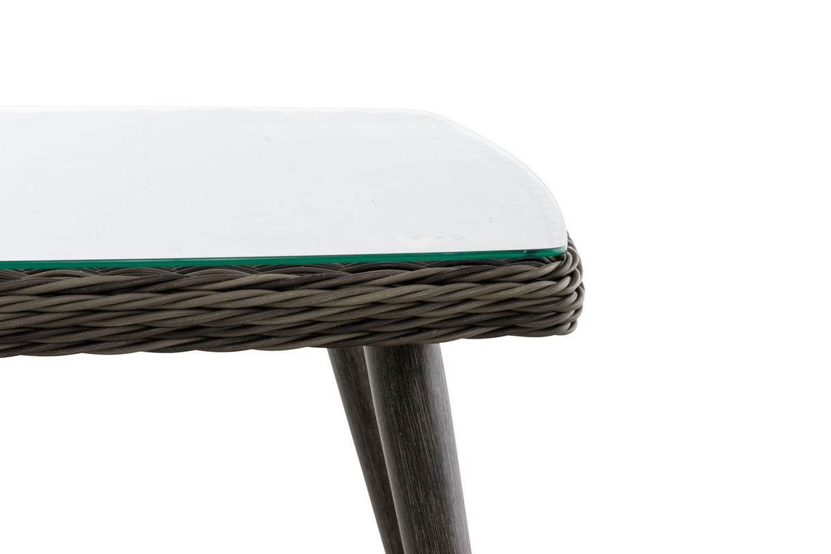 Tafel Ameland rond rotan grijs gevlekt,35 cm grau-meliert