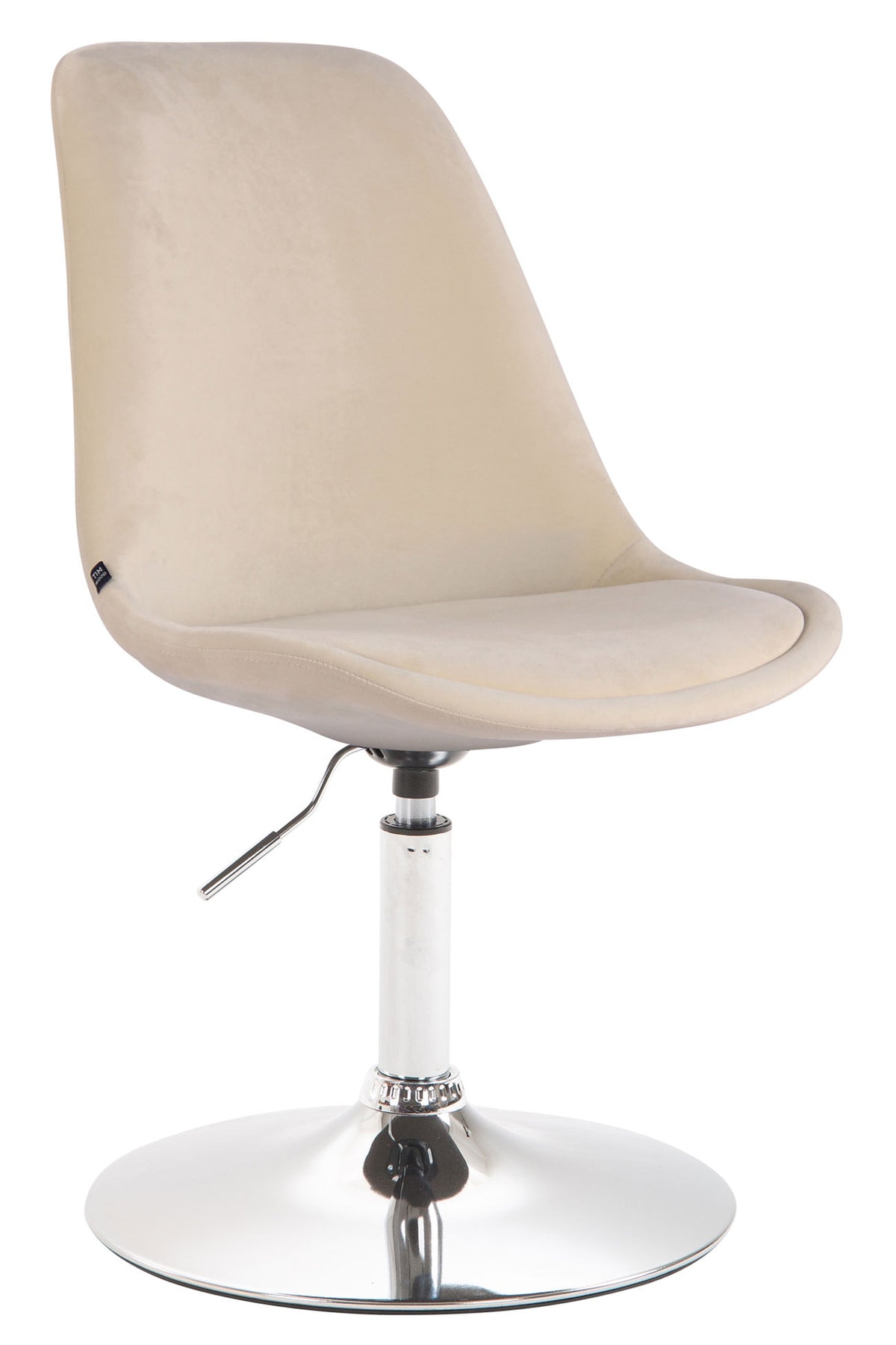Eetkamerstoel Maverick Fluweel creme,chroom creme