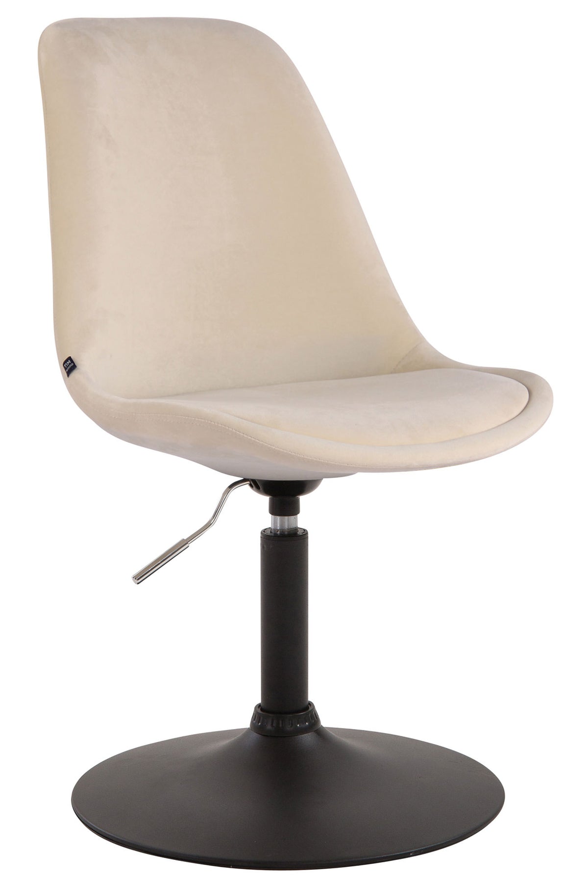 Eetkamerstoel Maverick Fluweel creme,zwart creme