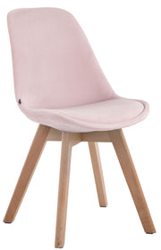 Eetkamerstoel Borneo V2 fluweel roze,natura pink