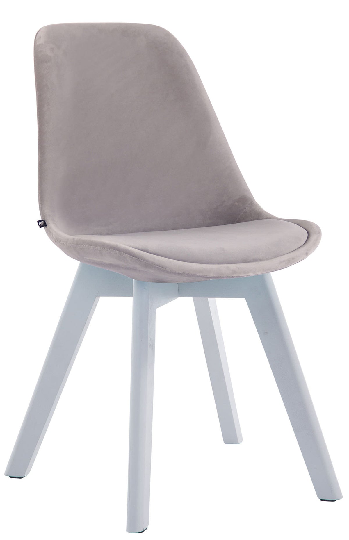 Eetkamerstoel Borneo V2 fluweel grijs,wit grau