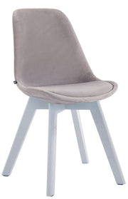 Eetkamerstoel Borneo V2 fluweel grijs,wit grau