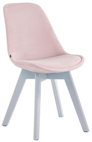 Eetkamerstoel Borneo V2 fluweel roze,wit pink