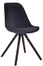 Eetkamerstoel Toulouse fluweel rond frame zwart,cappuccino schwarz