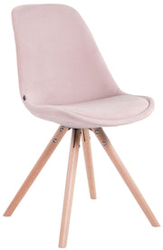 Eetkamerstoel Toulouse fluweel rond frame roze,natura pink