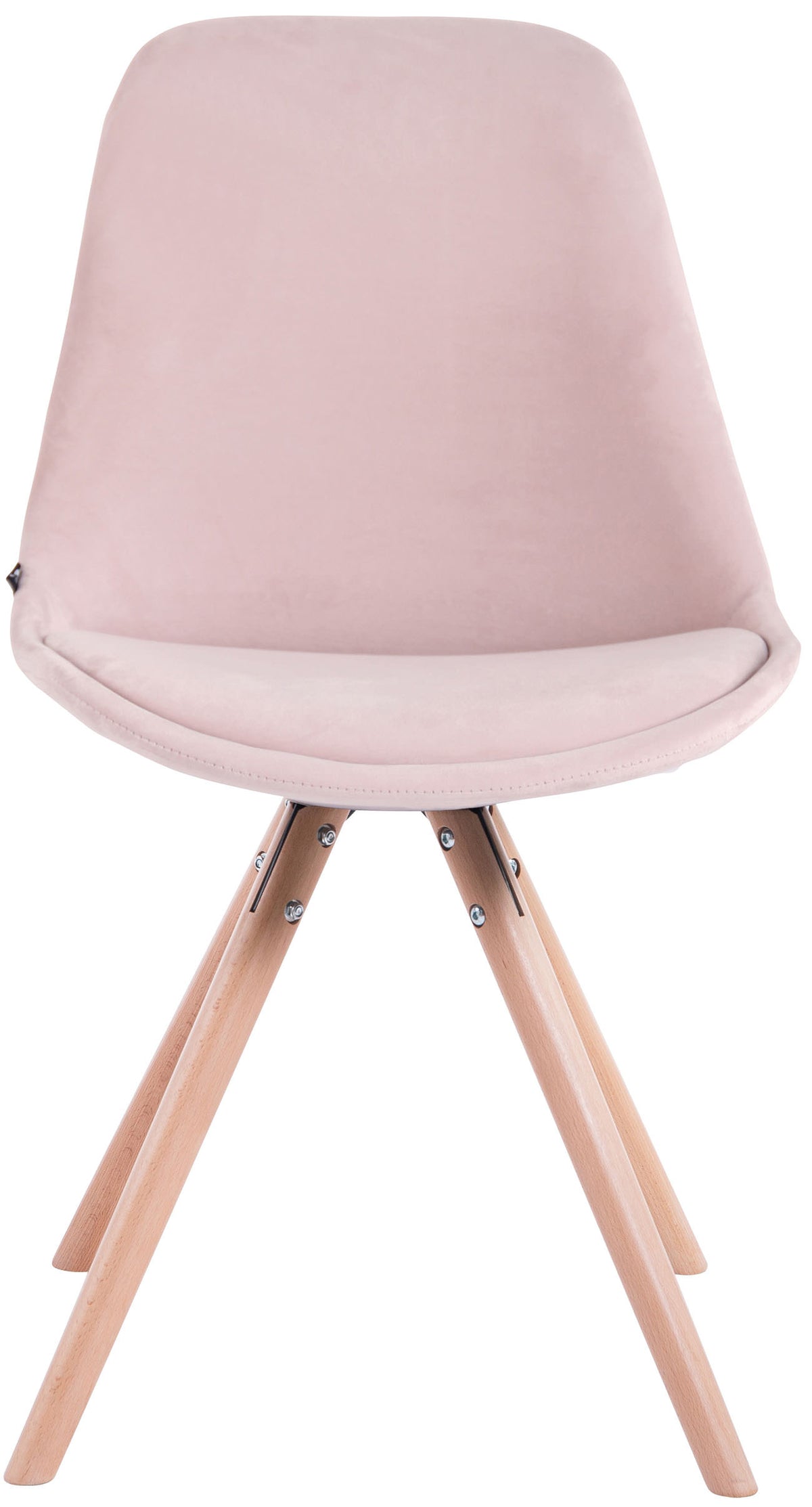 Eetkamerstoel Toulouse fluweel rond frame roze,natura pink