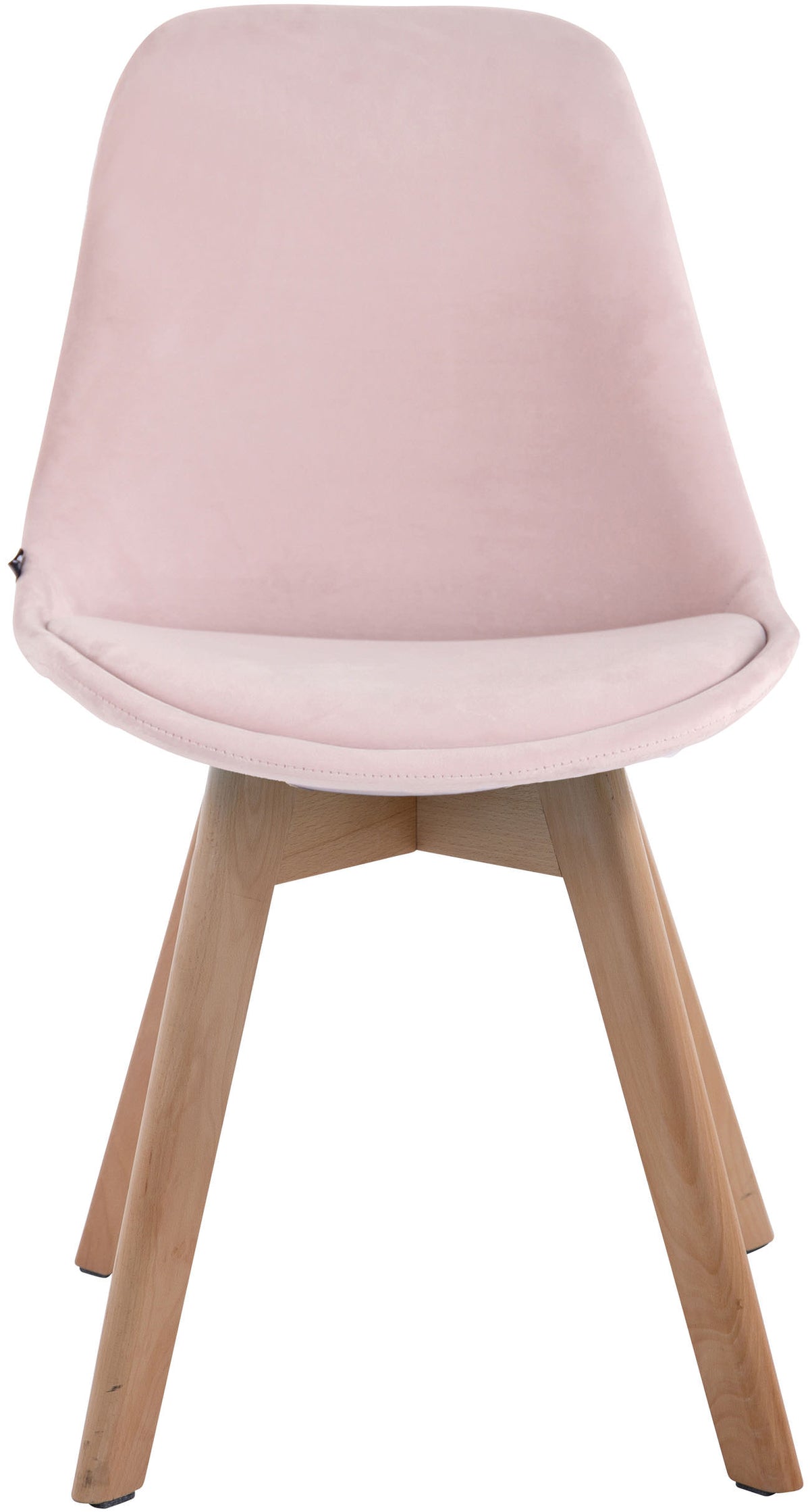Eetkamerstoel Borneo V2 fluweel roze,natura pink