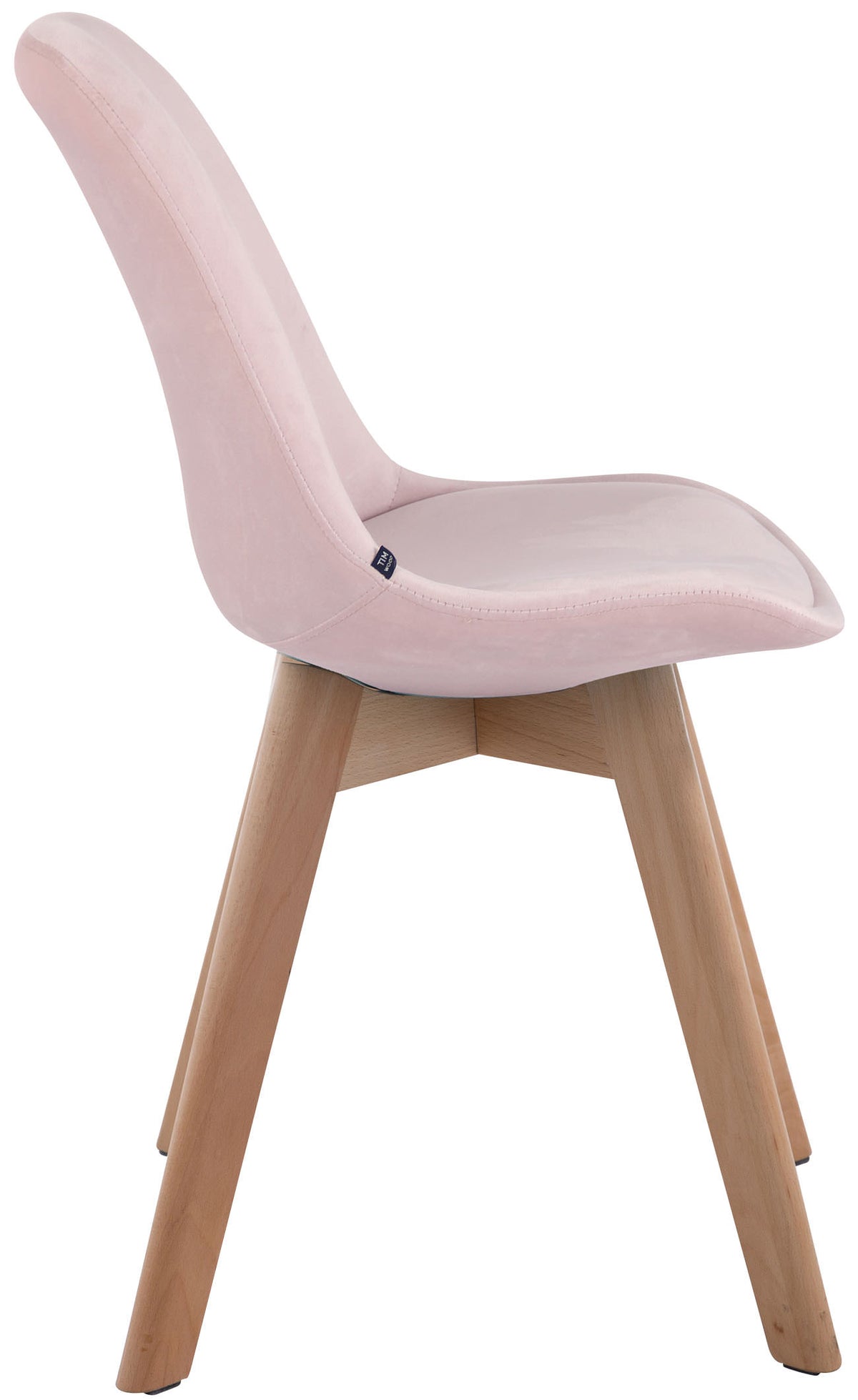 Eetkamerstoel Borneo V2 fluweel roze,natura pink