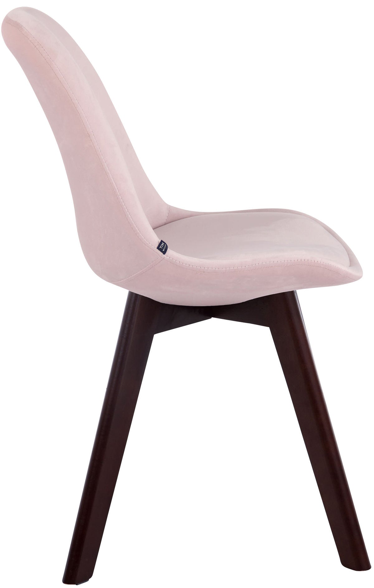 Eetkamerstoel Borneo V2 fluweel roze,walnoot pink