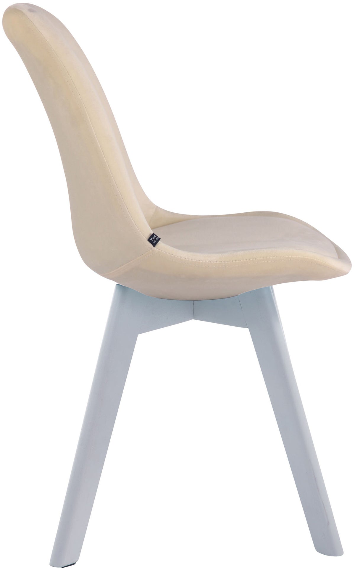 Eetkamerstoel Borneo V2 fluweel creme,wit creme