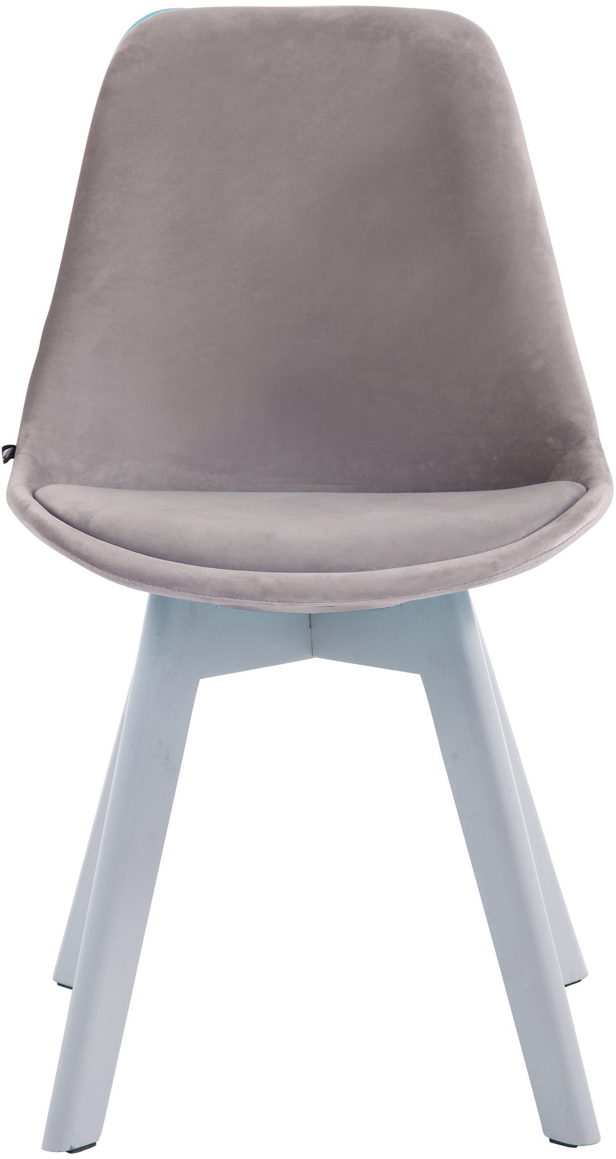 Eetkamerstoel Borneo V2 fluweel grijs,wit grau