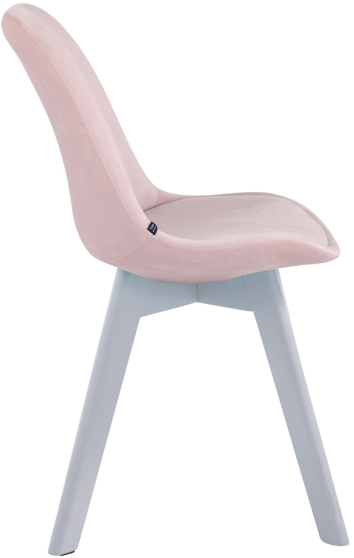Eetkamerstoel Borneo V2 fluweel roze,wit pink