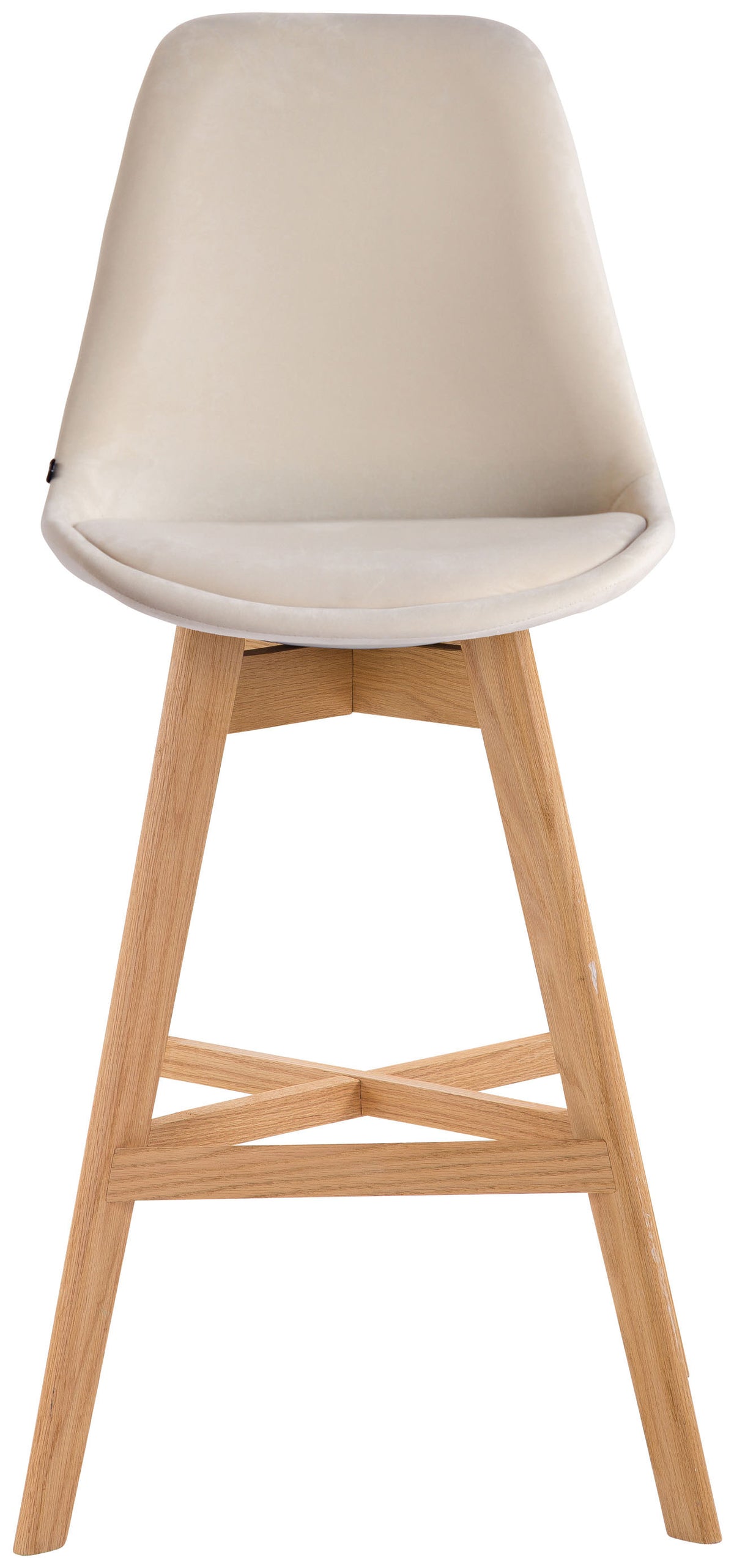 Set van 2 barkrukken Cannes fluweel creme,natura creme