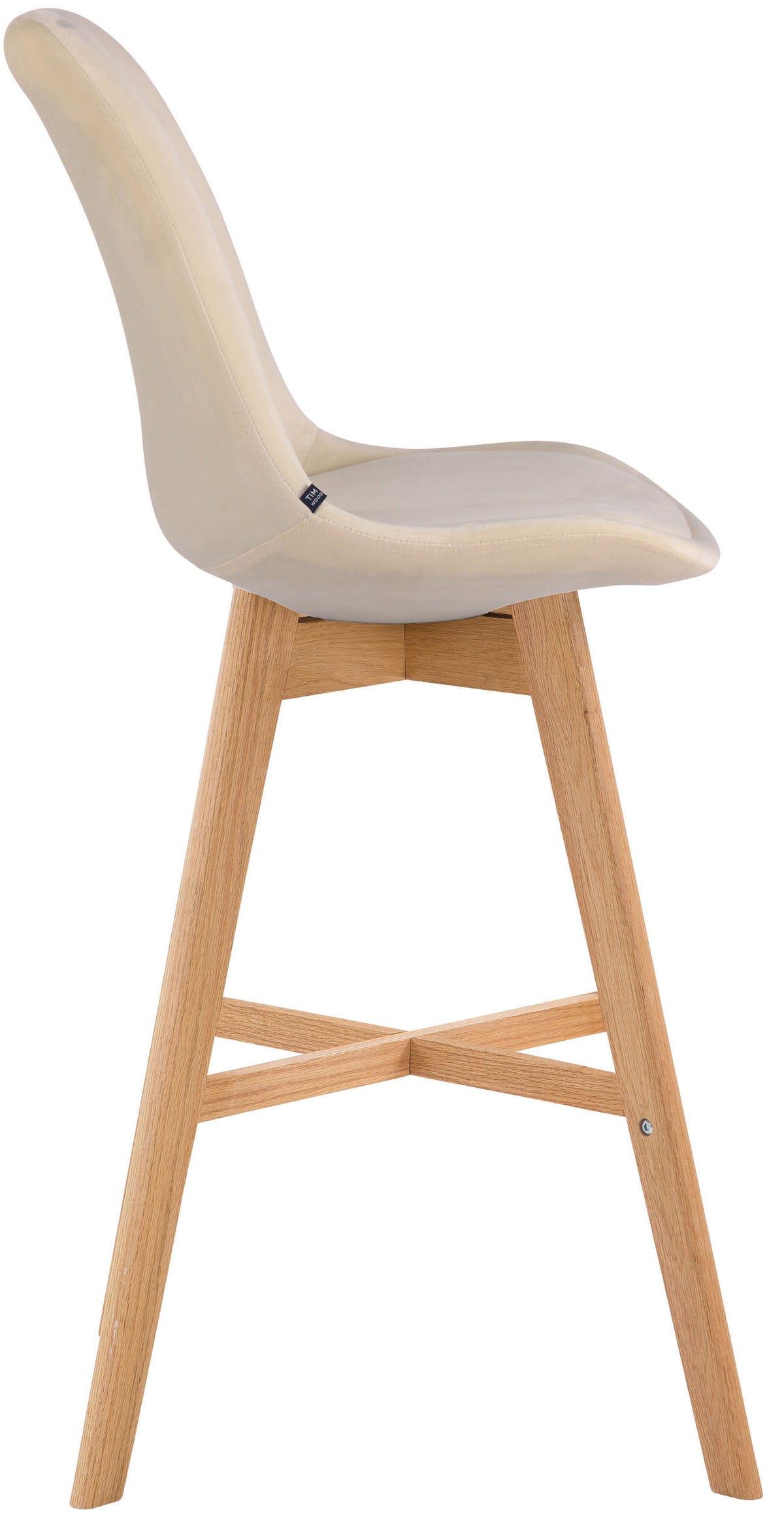 Set van 2 barkrukken Cannes fluweel creme,natura creme