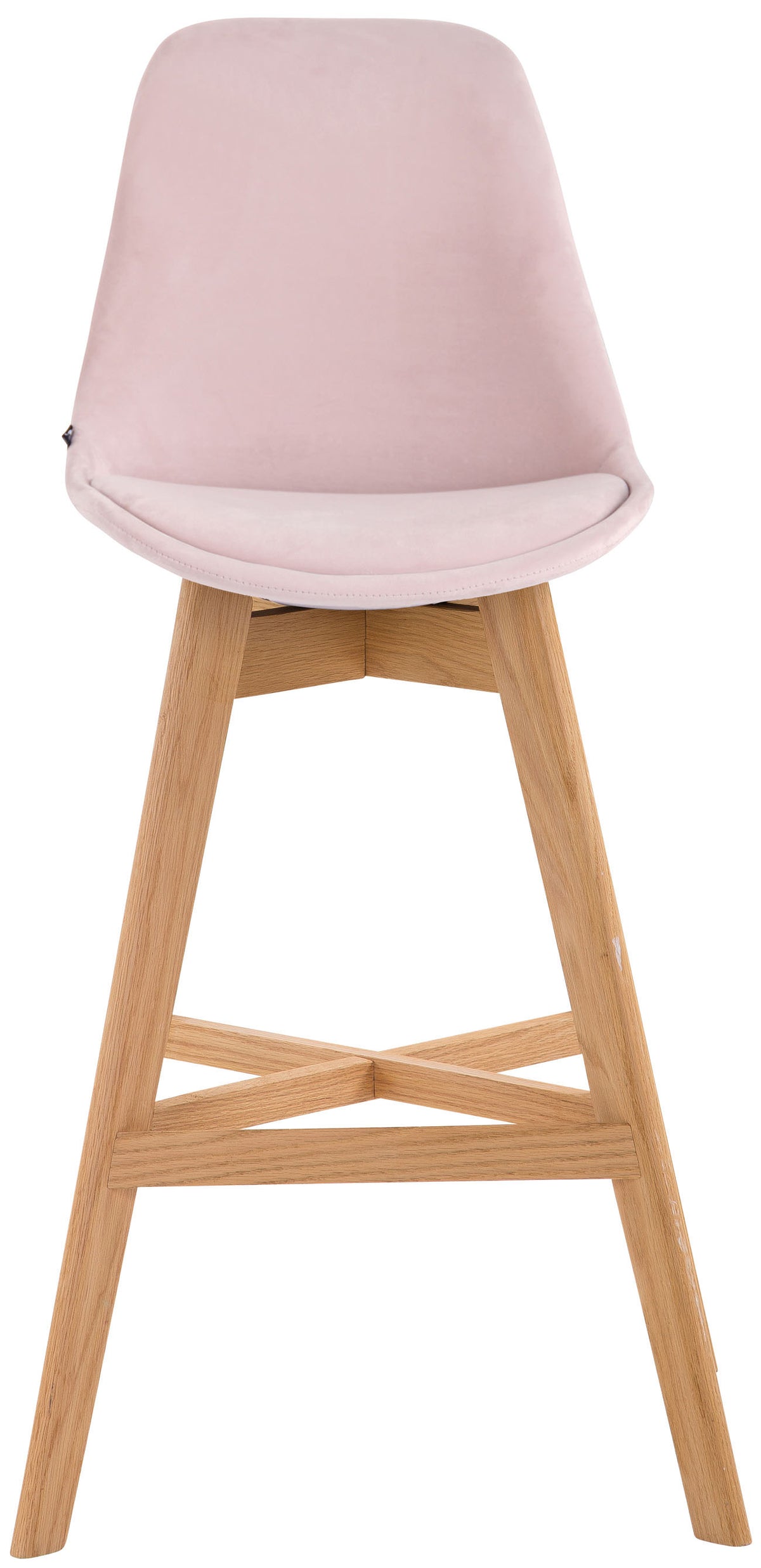 Set van 2 barkrukken Cannes fluweel roze,natura pink
