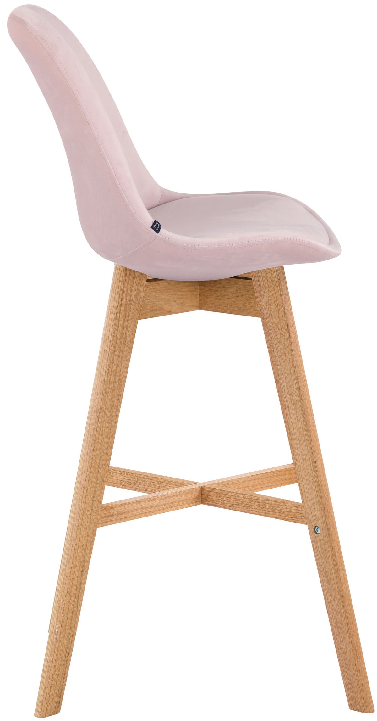 Set van 2 barkrukken Cannes fluweel roze,natura pink