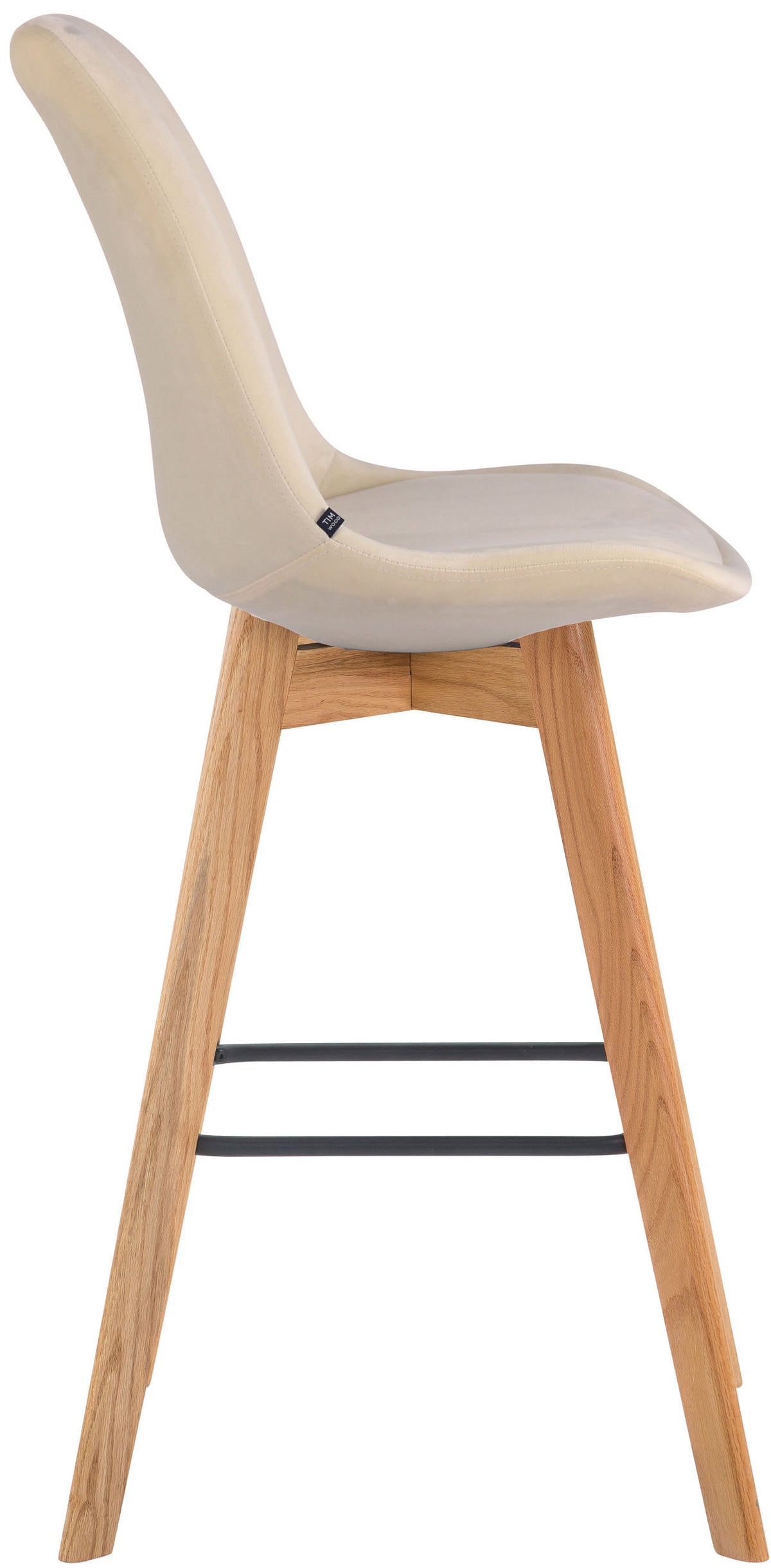 Set van 2 barkrukken Metz fluweel creme,natura creme