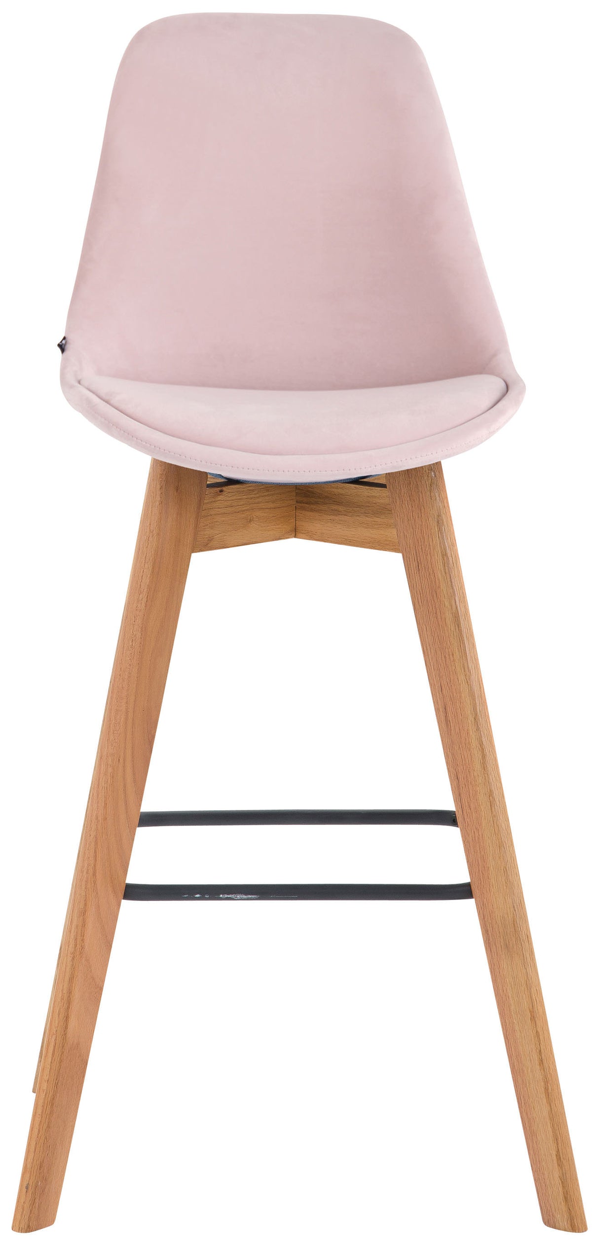 Set van 2 barkrukken Metz fluweel roze,natura pink