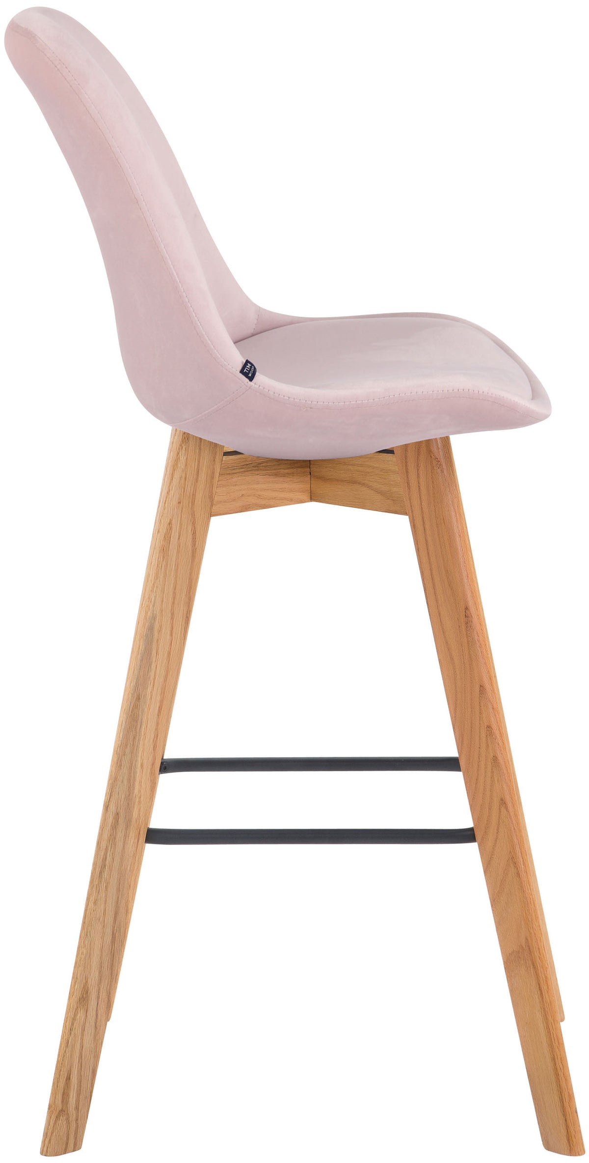 Set van 2 barkrukken Metz fluweel roze,natura pink