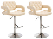 Set van 2 barkrukken Dublin Kunstleer creme creme