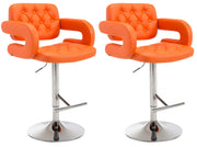 Set van 2 barkrukken Dublin Kunstleer oranje orange