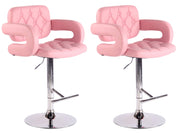 Set van 2 barkrukken Dublin Kunstleer roze pink