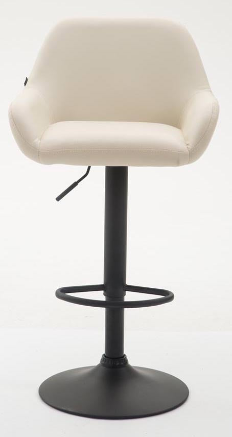 Set van 2 barkrukken Braga kunstleer creme,zwart creme