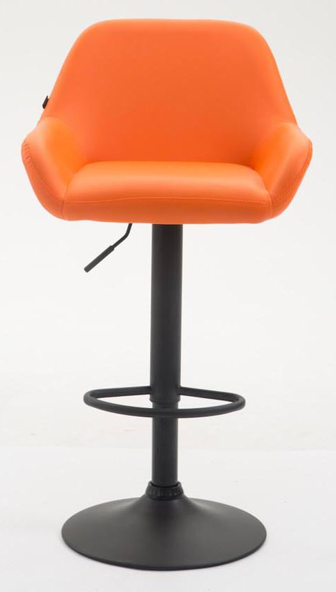 Set van 2 barkrukken Braga kunstleer oranje,zwart orange