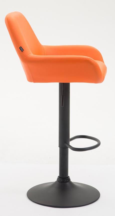 Set van 2 barkrukken Braga kunstleer oranje,zwart orange