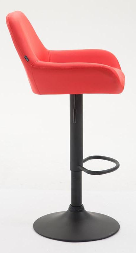 Set van 2 barkrukken Braga kunstleer rood,zwart rot