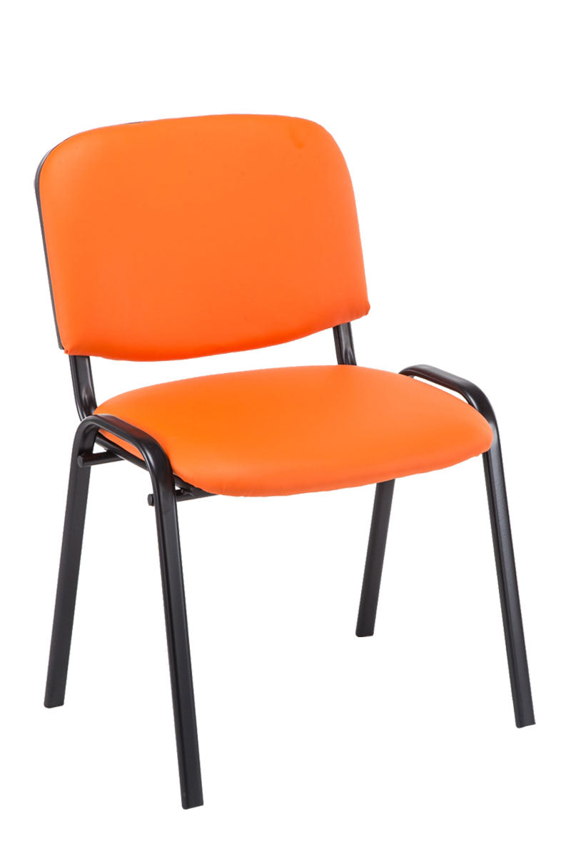 4-delige set bezoekersstoel Ken Kunstleer oranje orange