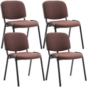 Set van 4 bezoekersstoelen Ken bruin braun