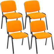 Set van 4 bezoekersstoelen Ken oranje orange