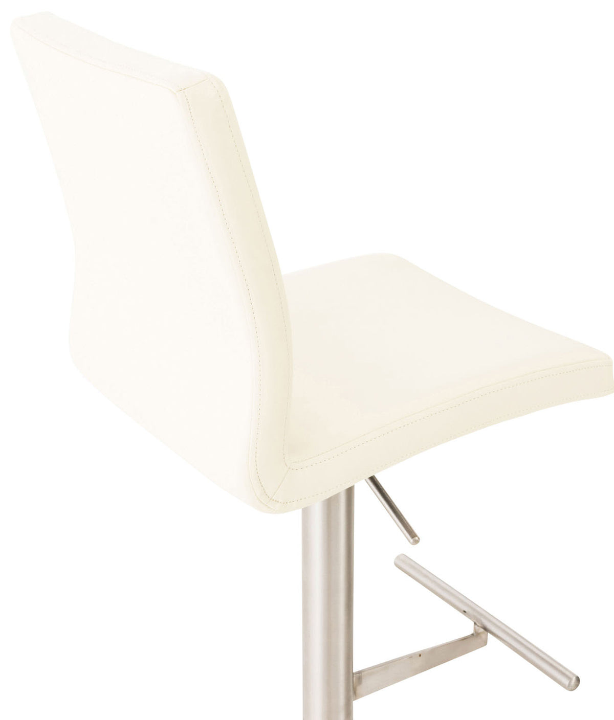 Barkruk Cadiz Kunstleer roestvrij staal,creme creme