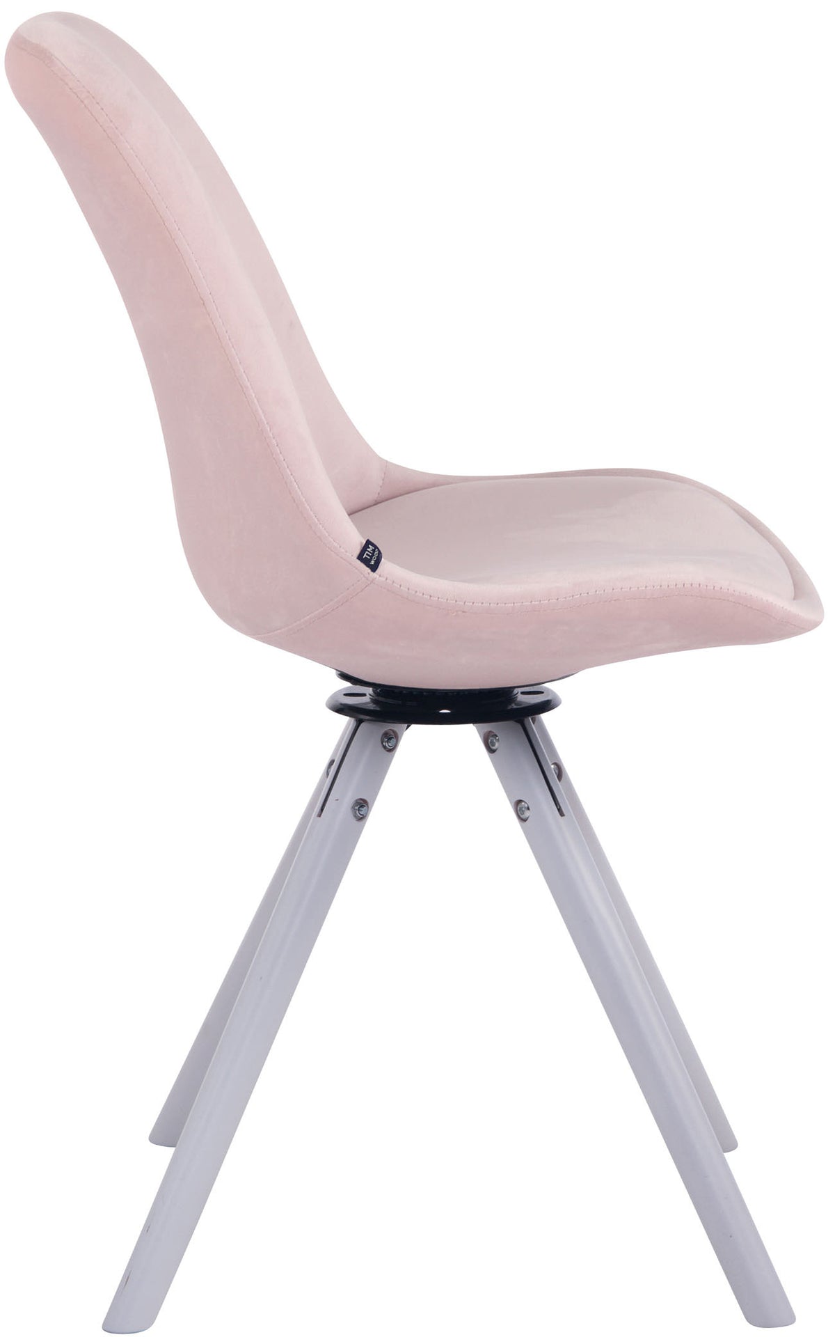 Eetkamerstoel Troyes fluweel wit,roze pink